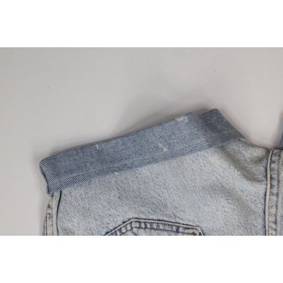 Vintage 70s 80s Levis Womens 26 Hand Painted Free Speech Acid Wash Shorts USA - Picture 13 of 14